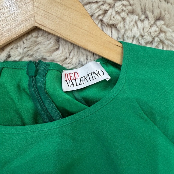 Valentino Ruffle  Shift Dress Kelly green size 40 Small - Picture 9 of 13